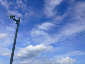 温泉の駐車場にて